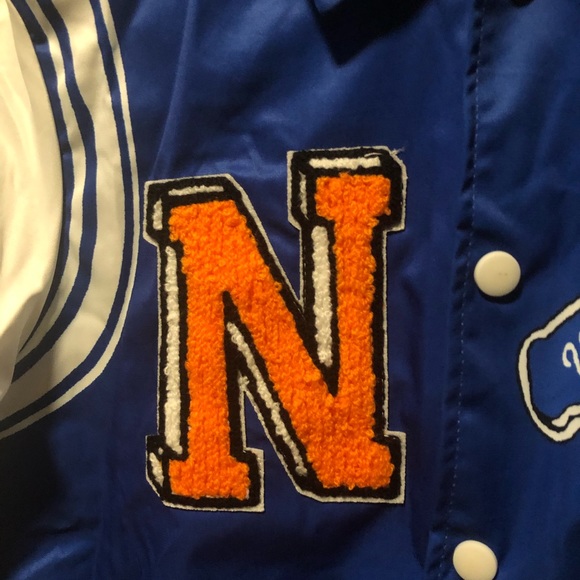 Blue Neutrals Varsity Jacket - Picture 3 of 4